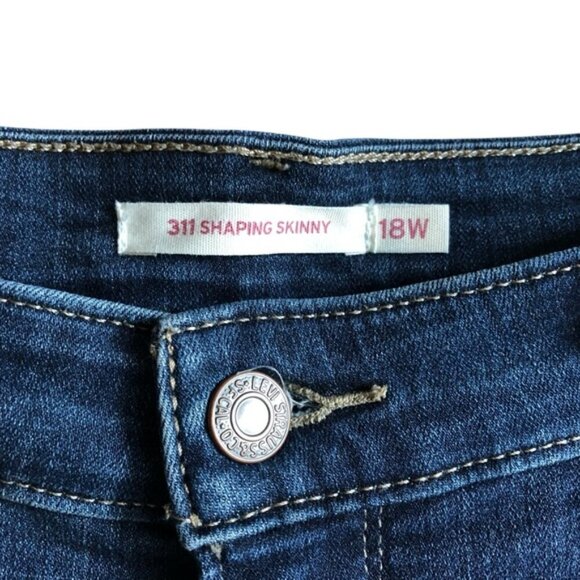 Levi’s 311 Shaping Skinny Jeans 18W Footloose Dark Wash Plus Size - Picture 12 of 15